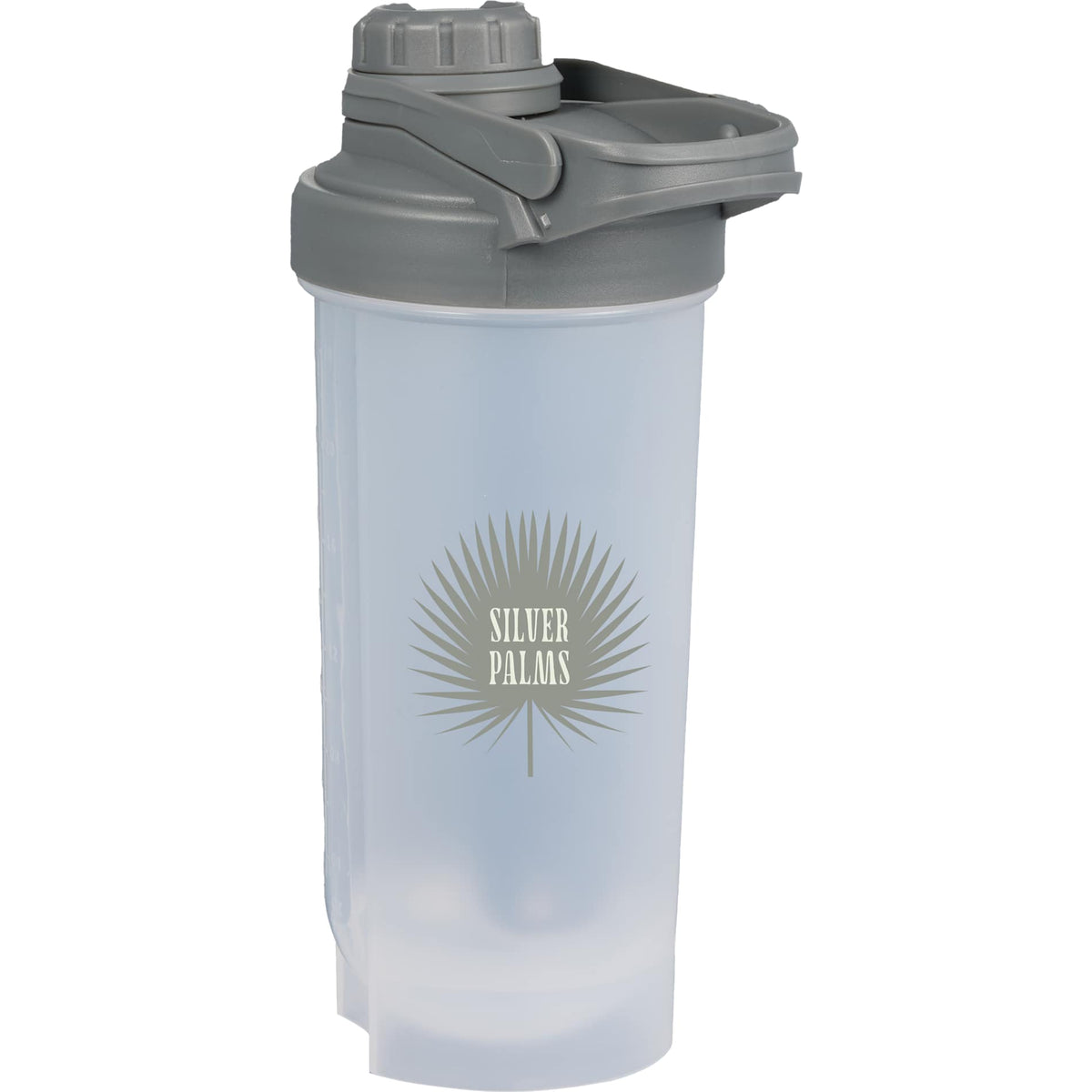 Front View of Clear Buddy 24oz Recycled Protein Shaker Bottle