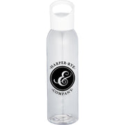 Front View of Clear Casanova 22oz Tritan Sports Bottle