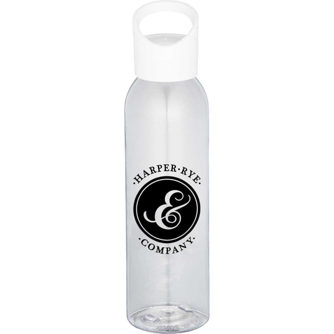 Front View of Clear Casanova 22oz Tritan Sports Bottle