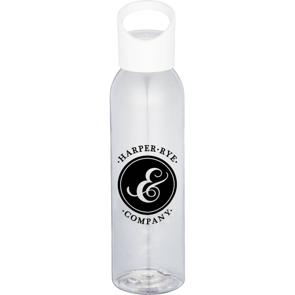 Front View of Clear Casanova 22oz Tritan Sports Bottle