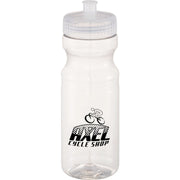 Front View of Clear Easy Squeezy Crystal 24oz Sports Bottle