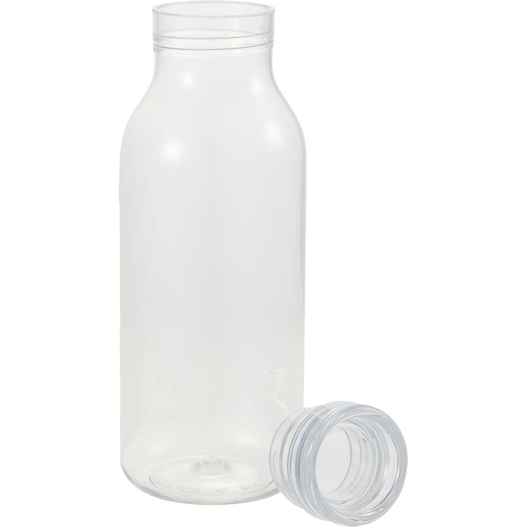 Front View of Clear Meka Recycled RPET Single Wall Sports Bottle 18oz plain