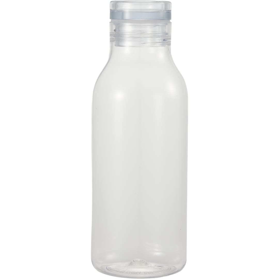 Front View of Clear Meka Recycled RPET Single Wall Sports Bottle 18oz plain