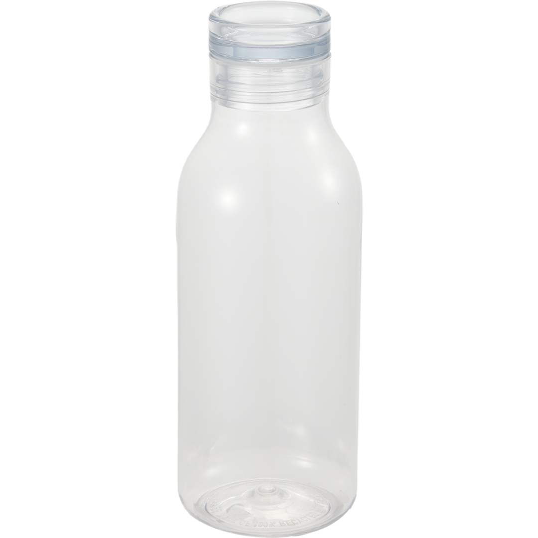 Front View of Clear Meka Recycled RPET Single Wall Sports Bottle 18oz plain