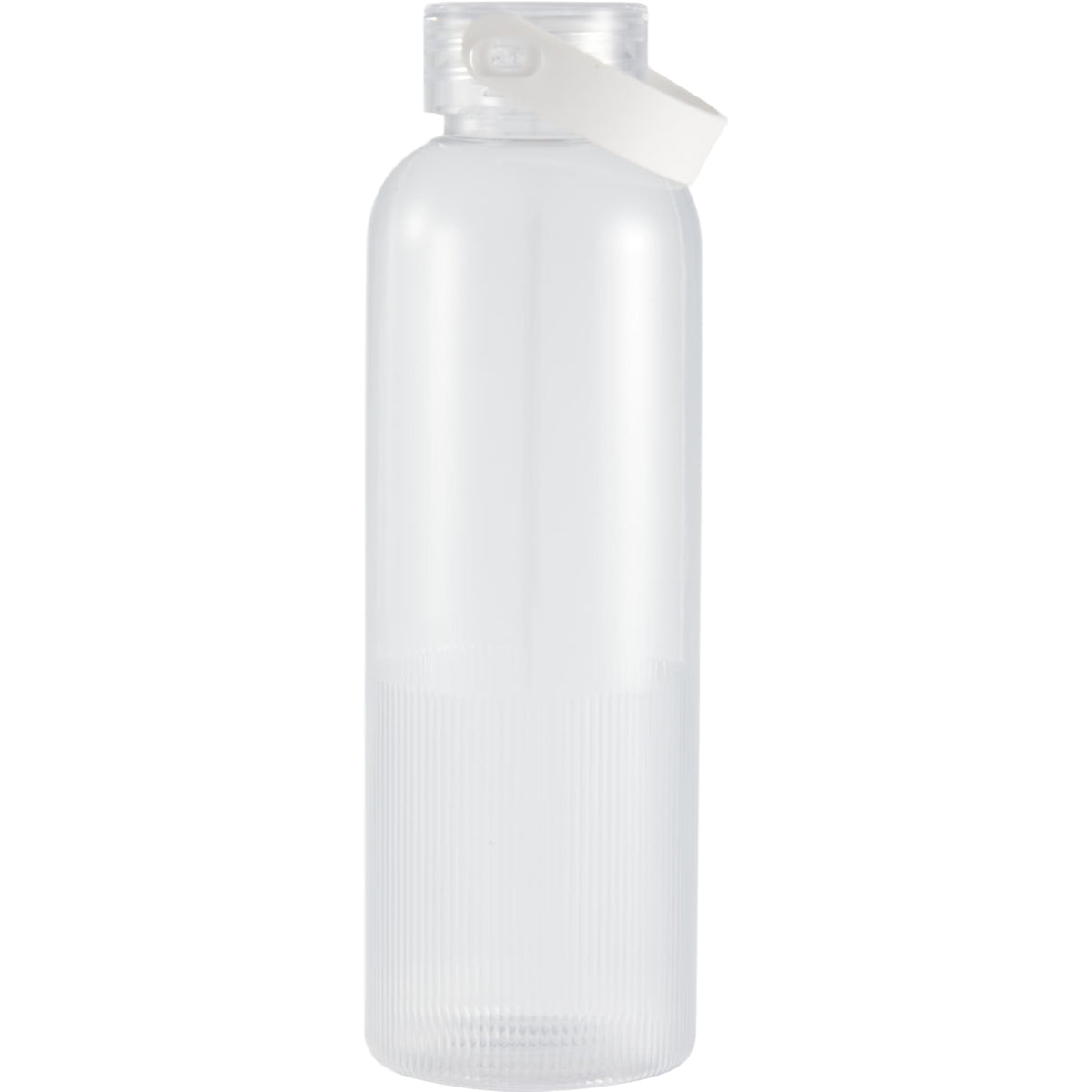 Front View of Clear Prism 24oz  Recycled Plastic Bottle plain
