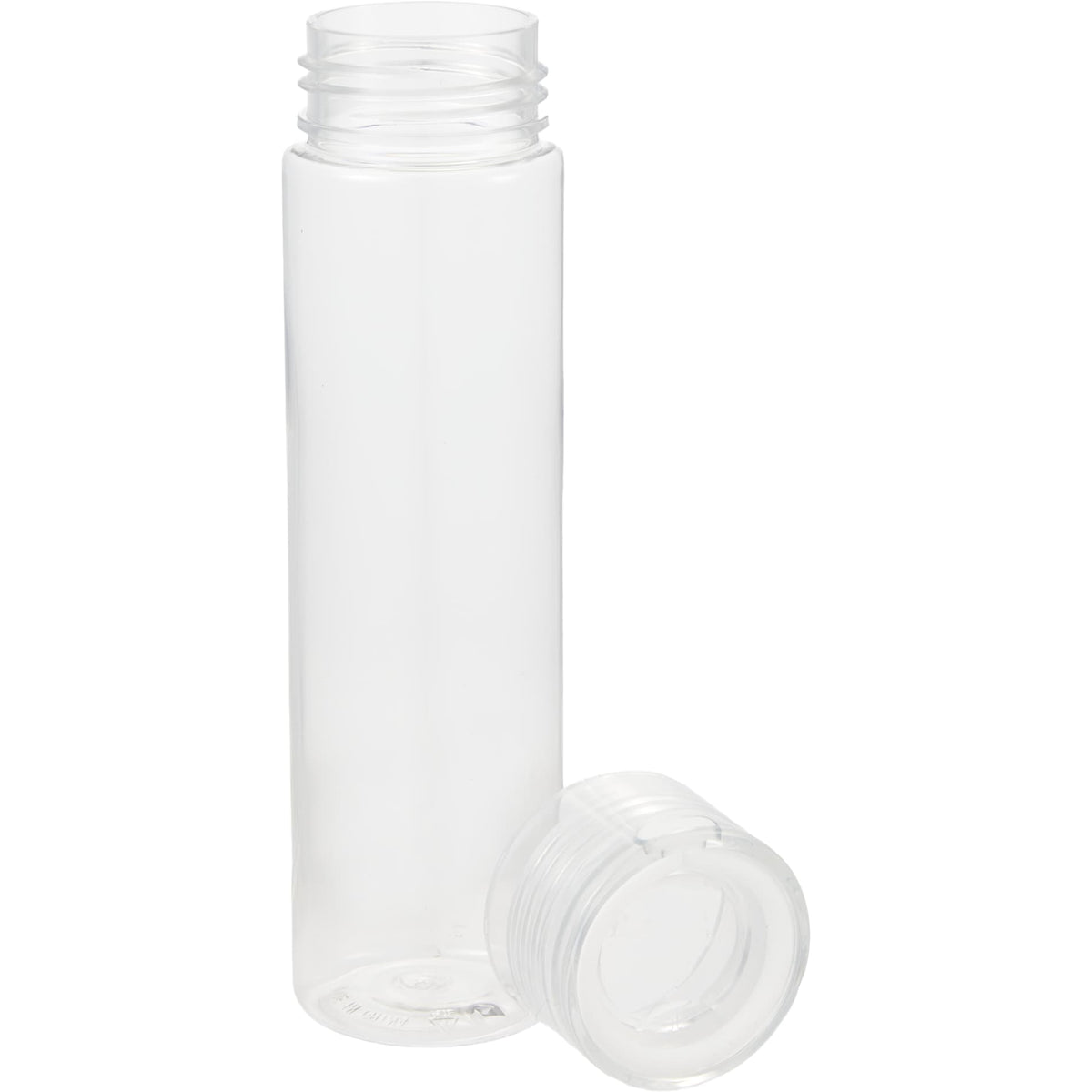 Front View of Clear Skinny Mini Recycled RPET Bottle 10oz plain
