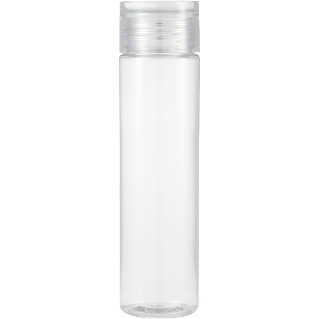 Front View of Clear Skinny Mini Recycled RPET Bottle 10oz plain