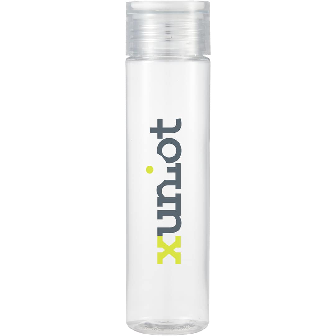 Front View of Clear Skinny Mini Recycled RPET Bottle 10oz