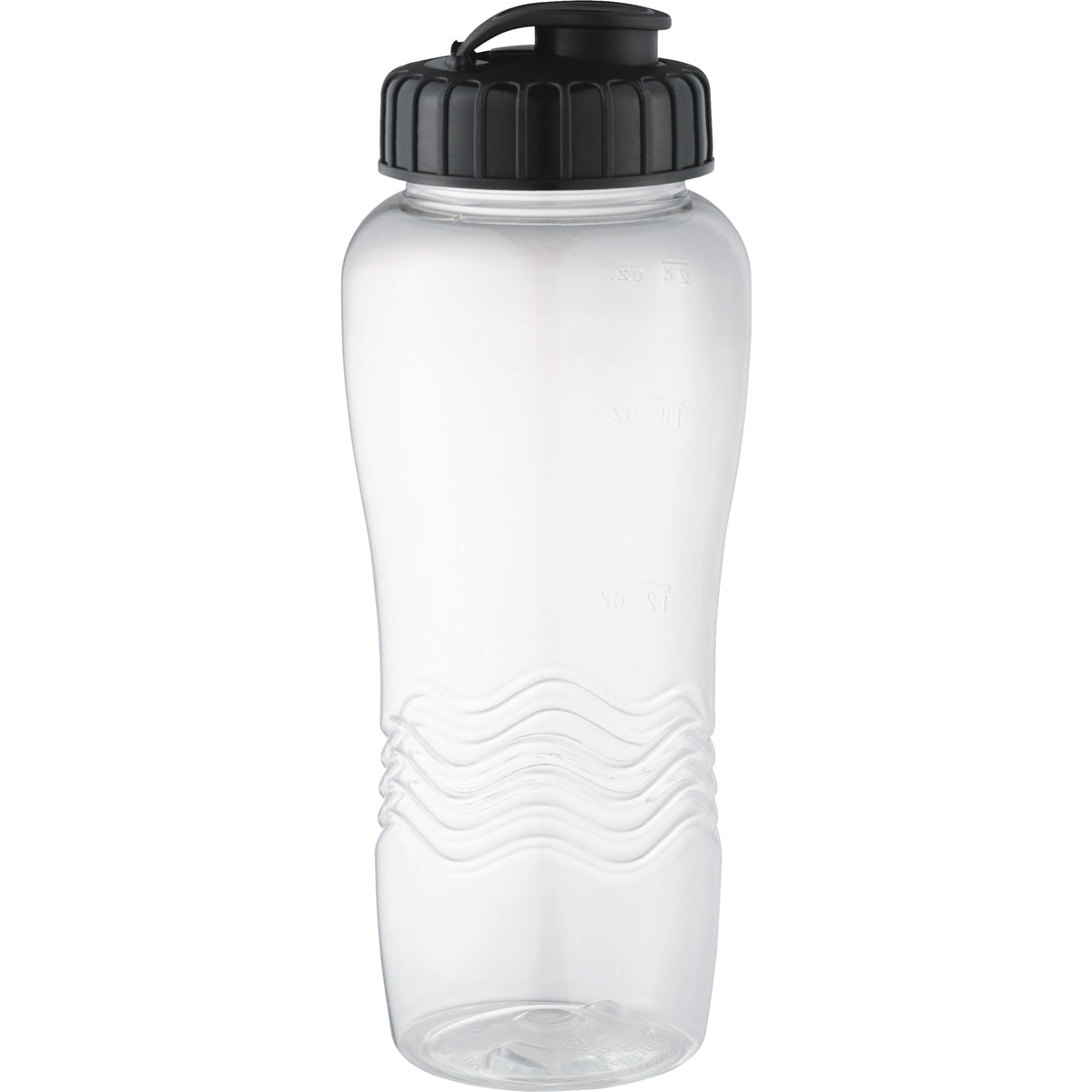 Front View of Clear Surfside 26oz Sports Bottle plain