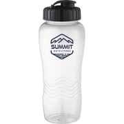 Front View of Clear Surfside 26oz Sports Bottle