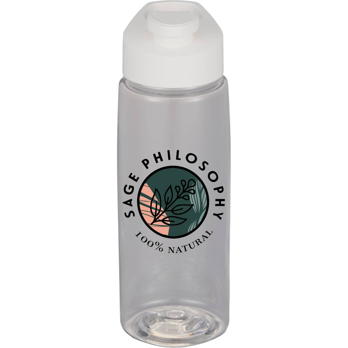 Front View of Clear The Flair Drink Thru Lid 26 oz.