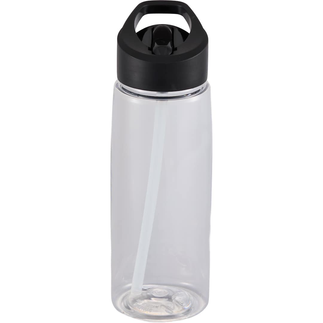Front View of Clear The Flair Flip Straw Lid 26 oz. plain