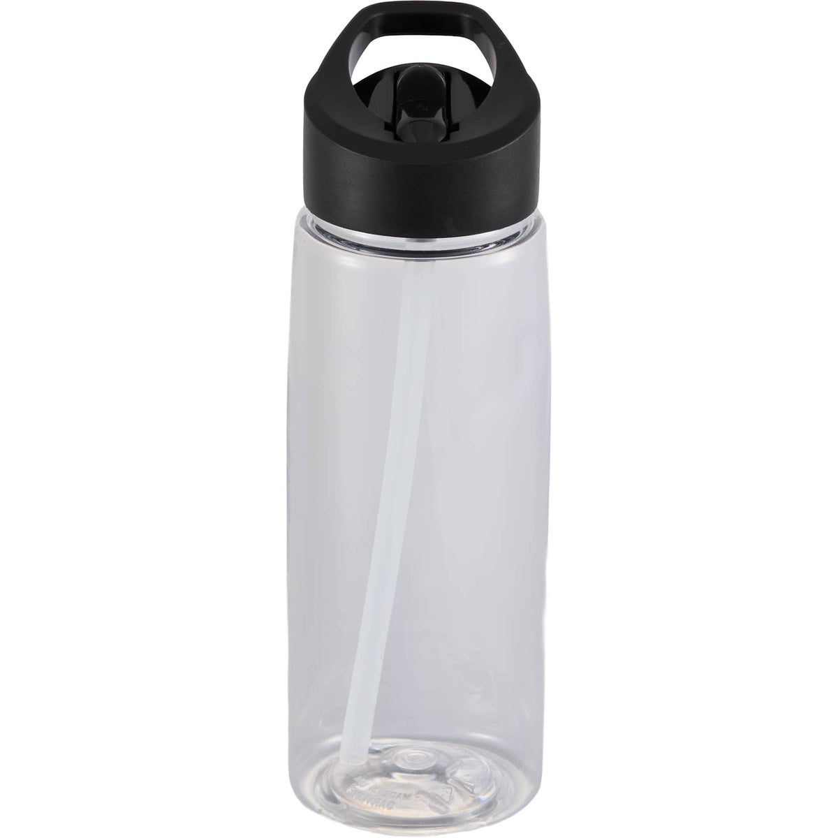 Front View of Clear The Flair Flip Straw Lid 26 oz. plain