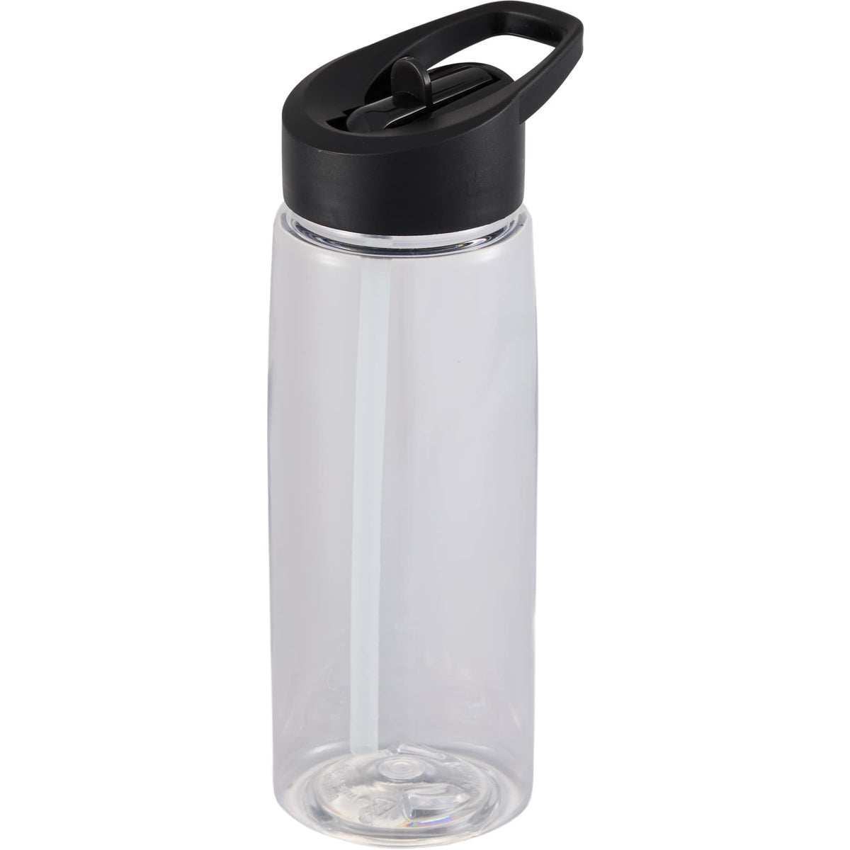 Front View of Clear The Flair Flip Straw Lid 26 oz. plain