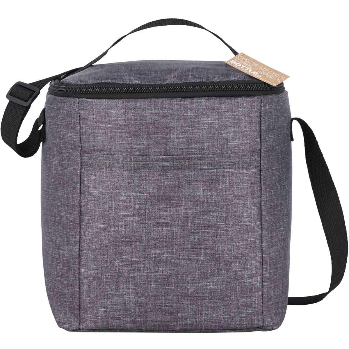 Front View of Gray Excursion Recycled 6 Can Lunch Cooler plain