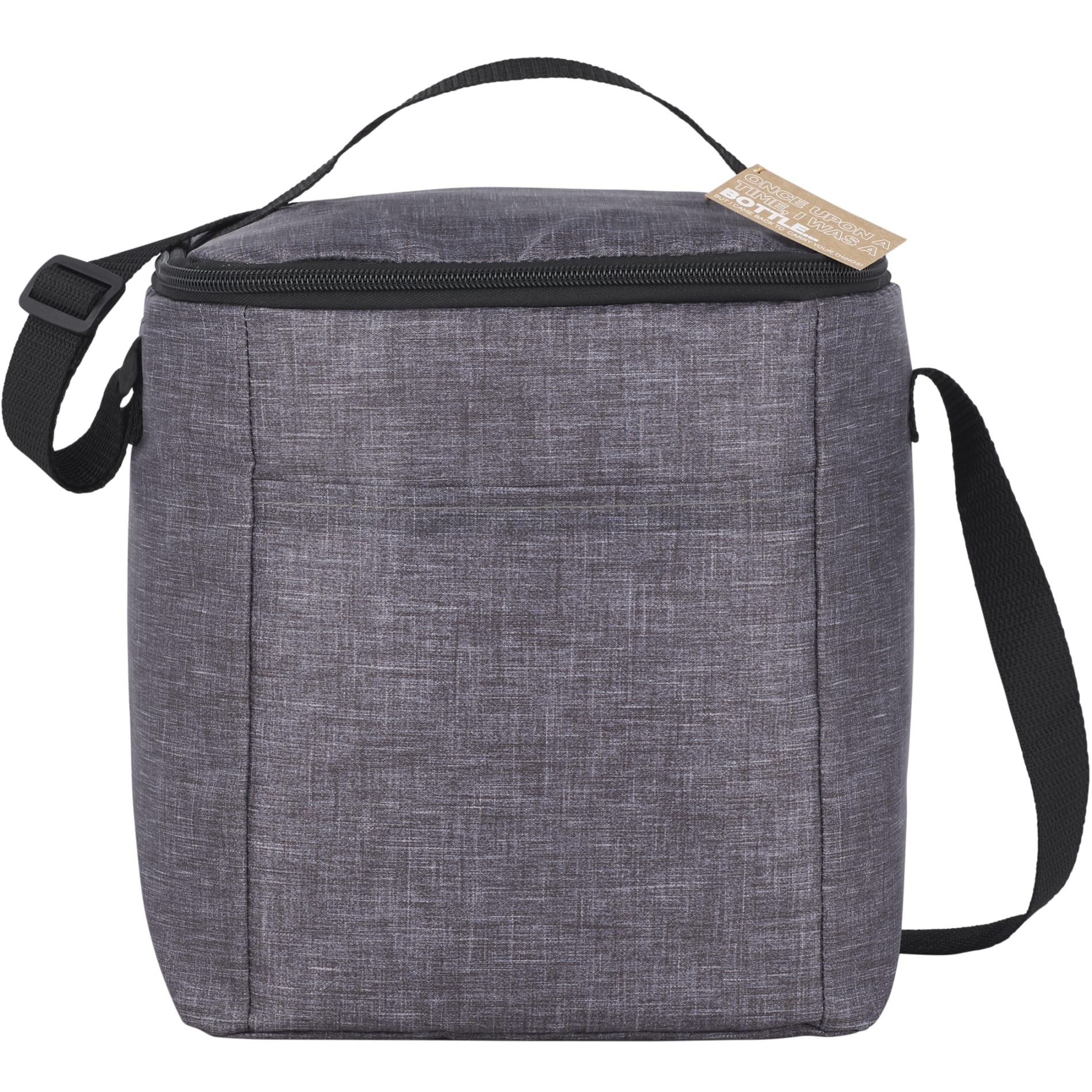 Front View of Gray Excursion Recycled 6 Can Lunch Cooler plain
