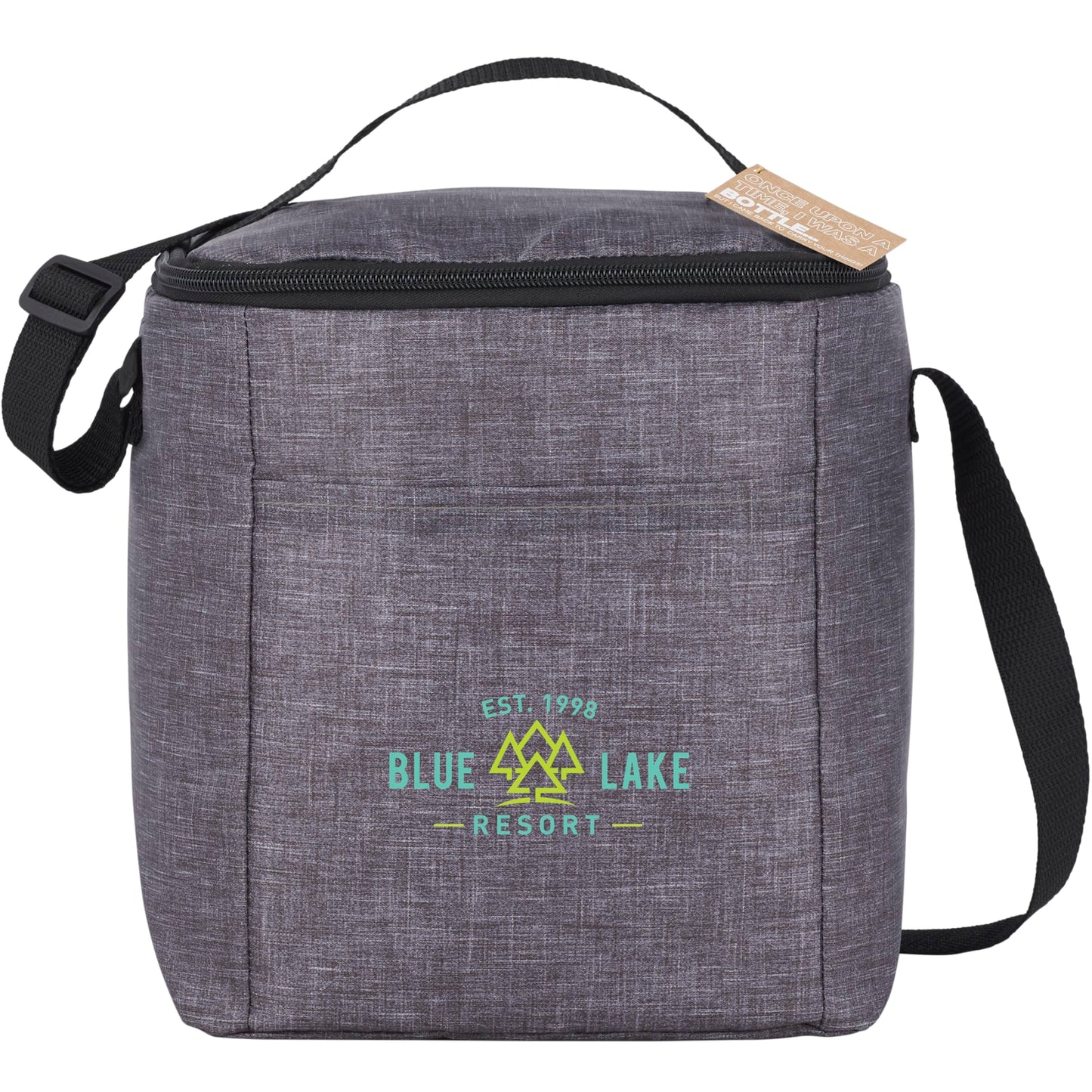 Front View of Gray Excursion Recycled 6 Can Lunch Cooler
