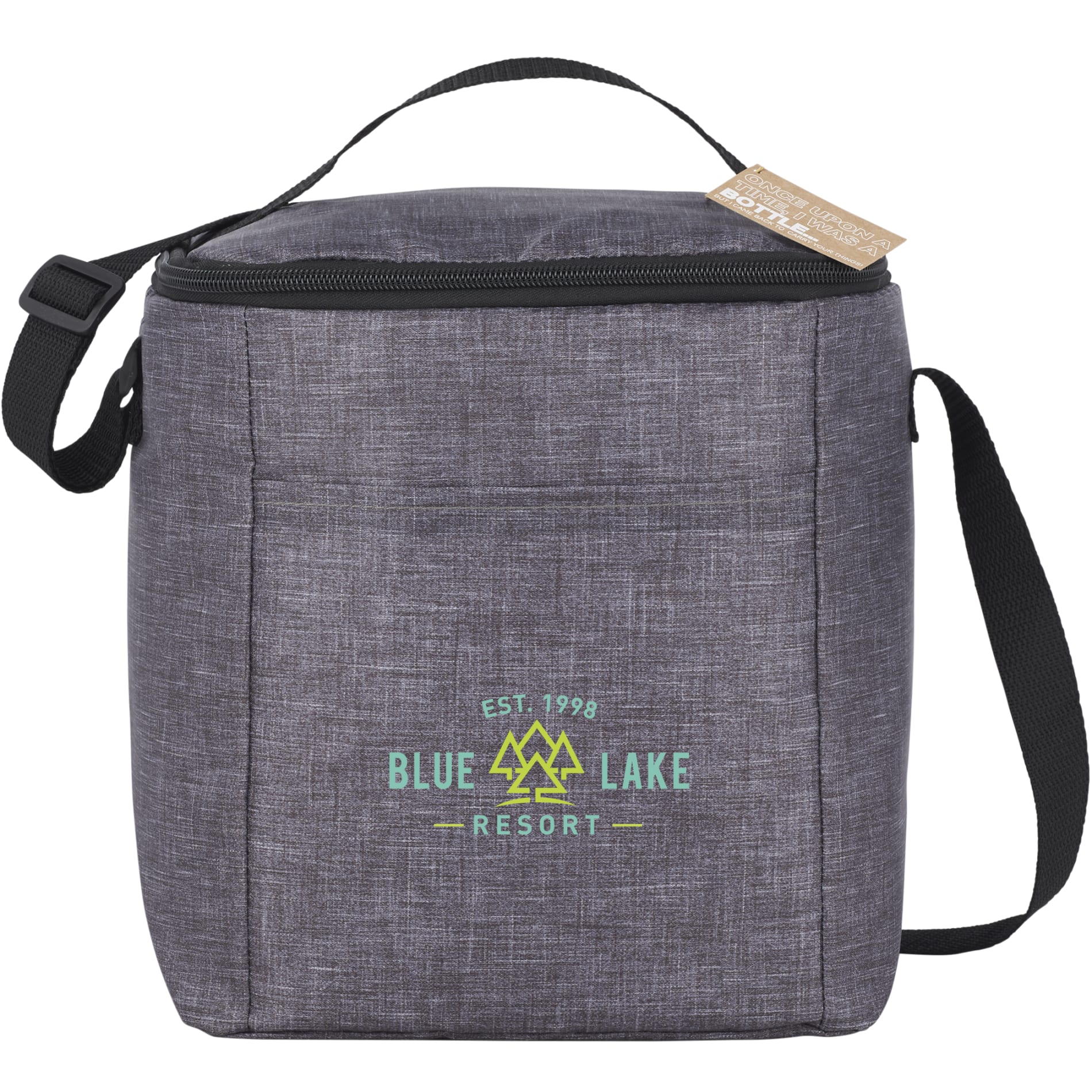 Front View of Gray Excursion Recycled 6 Can Lunch Cooler