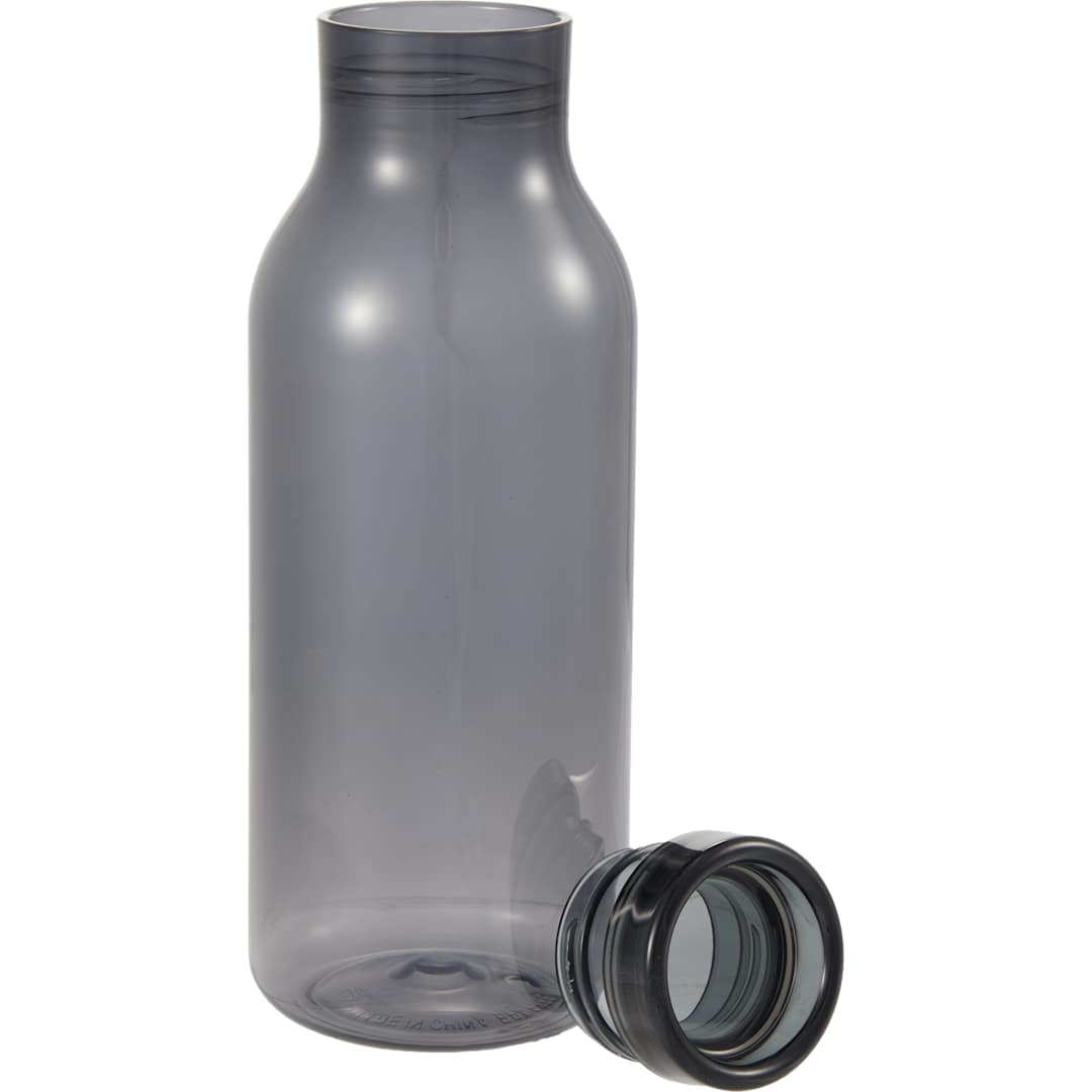 Front View of Gray Meka Recycled RPET Single Wall Sports Bottle 18oz plain