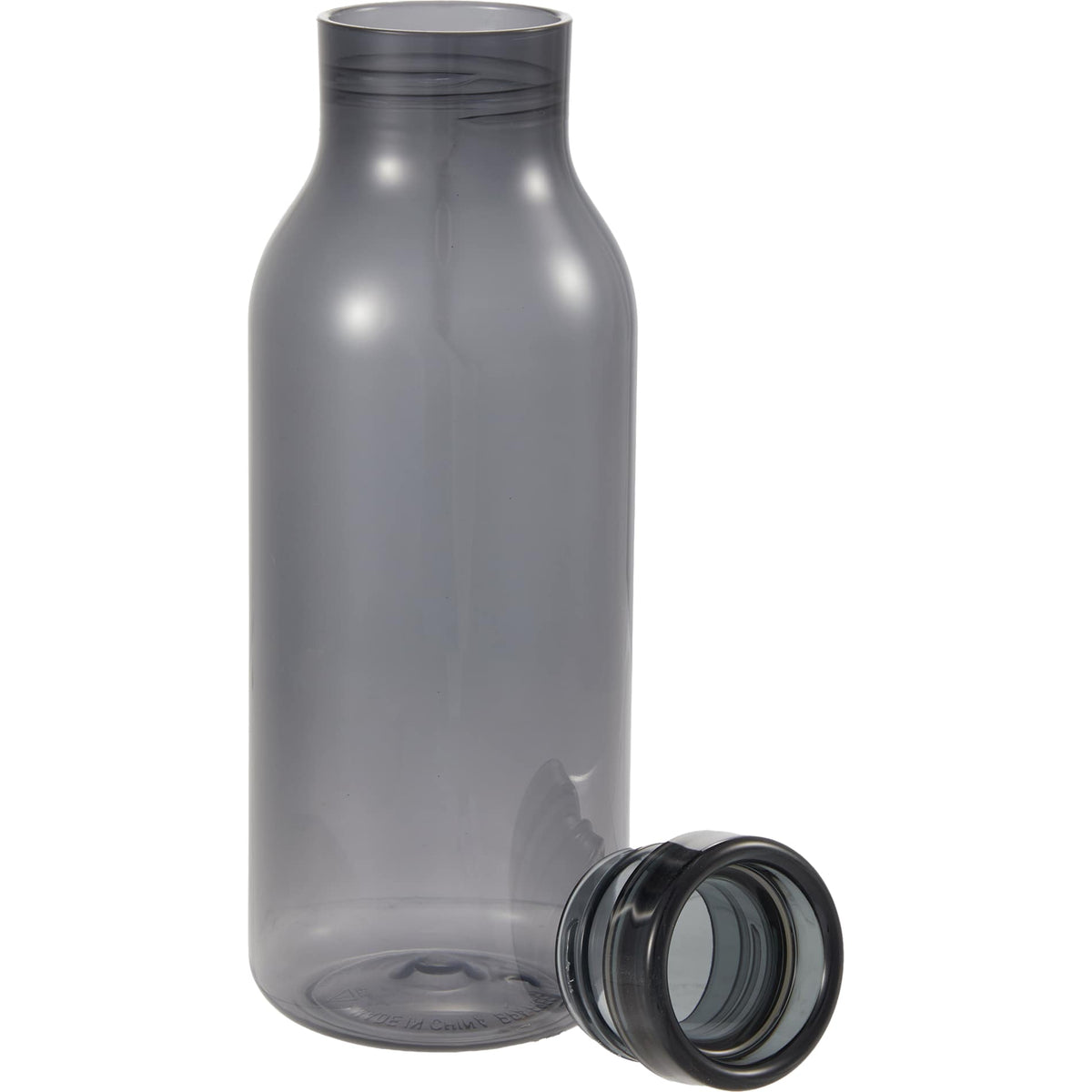 Front View of Gray Meka Recycled RPET Single Wall Sports Bottle 18oz plain