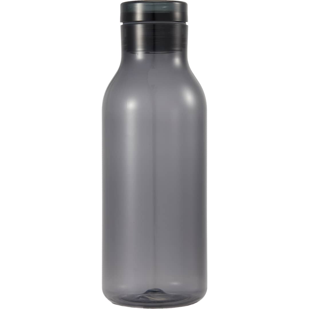 Front View of Gray Meka Recycled RPET Single Wall Sports Bottle 18oz plain