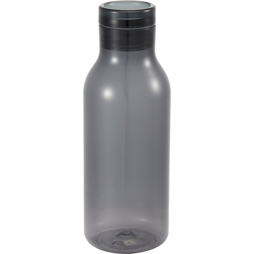 Front View of Gray Meka Recycled RPET Single Wall Sports Bottle 18oz plain