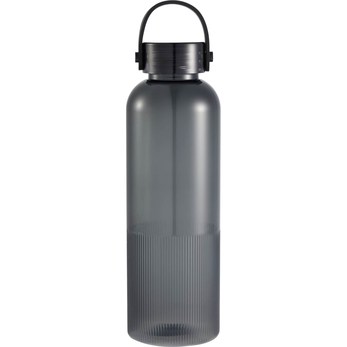 Front View of Gray Prism 24oz  Recycled Plastic Bottle plain