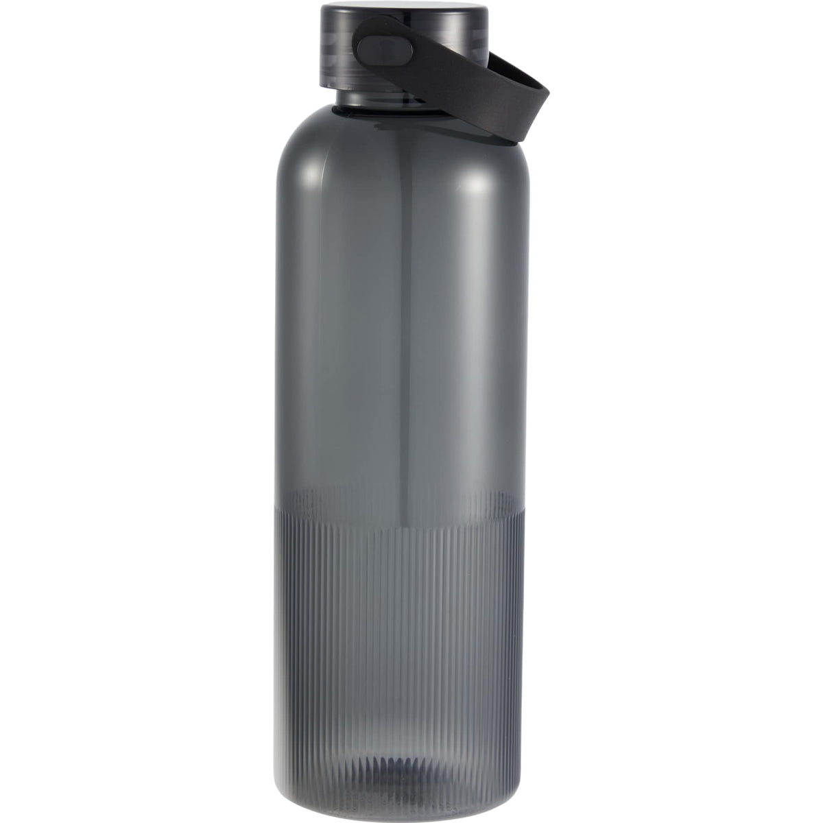 Front View of Gray Prism 24oz  Recycled Plastic Bottle plain