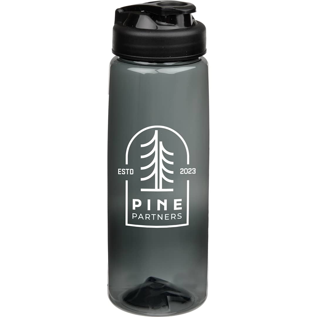 Front View of Gray Surf Bottle w/ Black Sip-n-Go Lid 26 oz