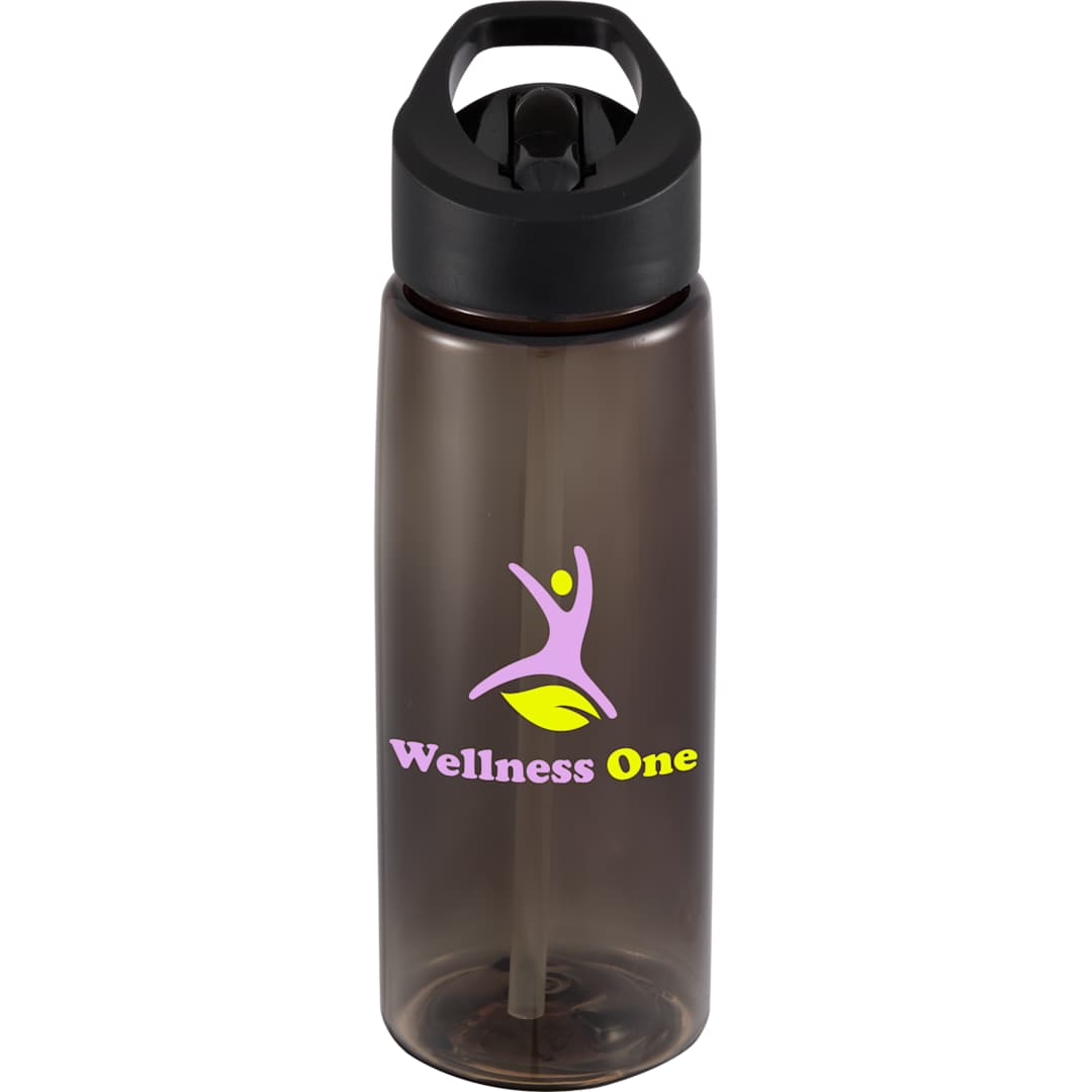 Front View of Gray The Flair Flip Straw Lid 26 oz.