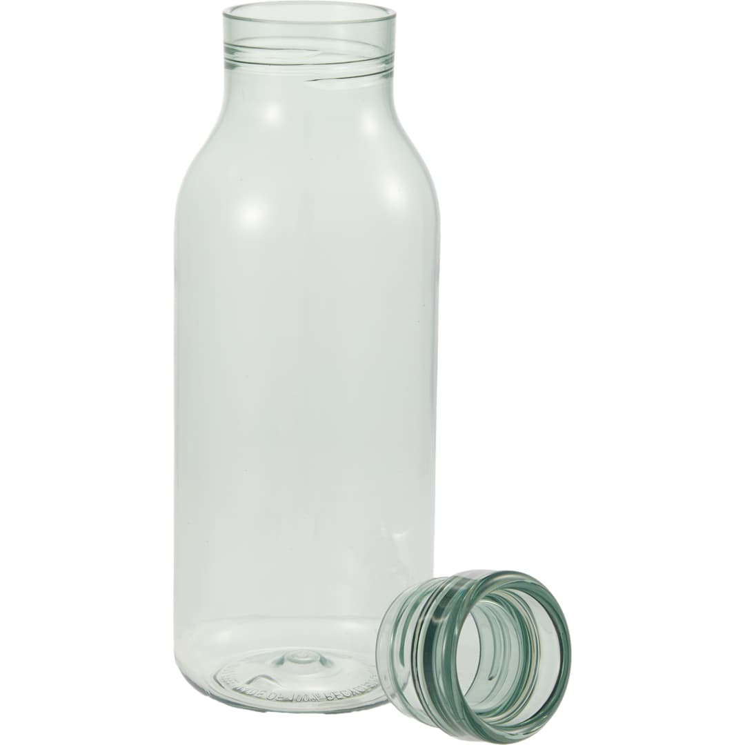 Front View of Green Meka Recycled RPET Single Wall Sports Bottle 18oz plain