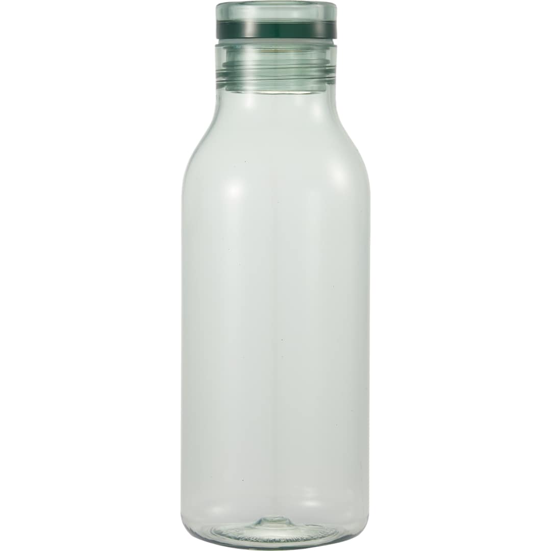 Front View of Green Meka Recycled RPET Single Wall Sports Bottle 18oz plain