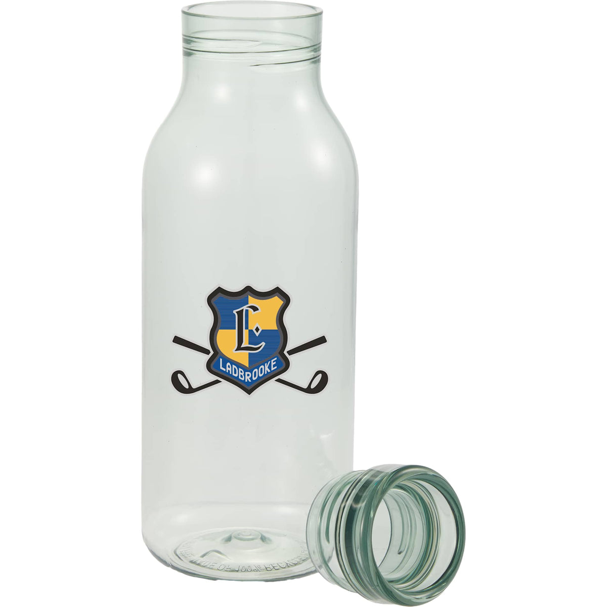 Front View of Green Meka Recycled RPET Single Wall Sports Bottle 18oz