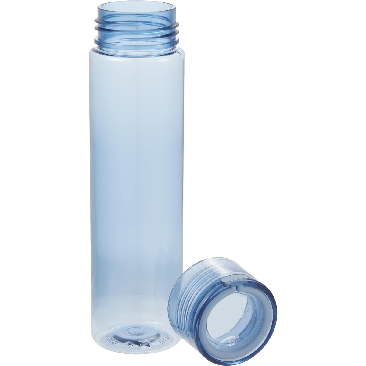 Front View of Grey Skinny Mini Recycled RPET Bottle 10oz plain