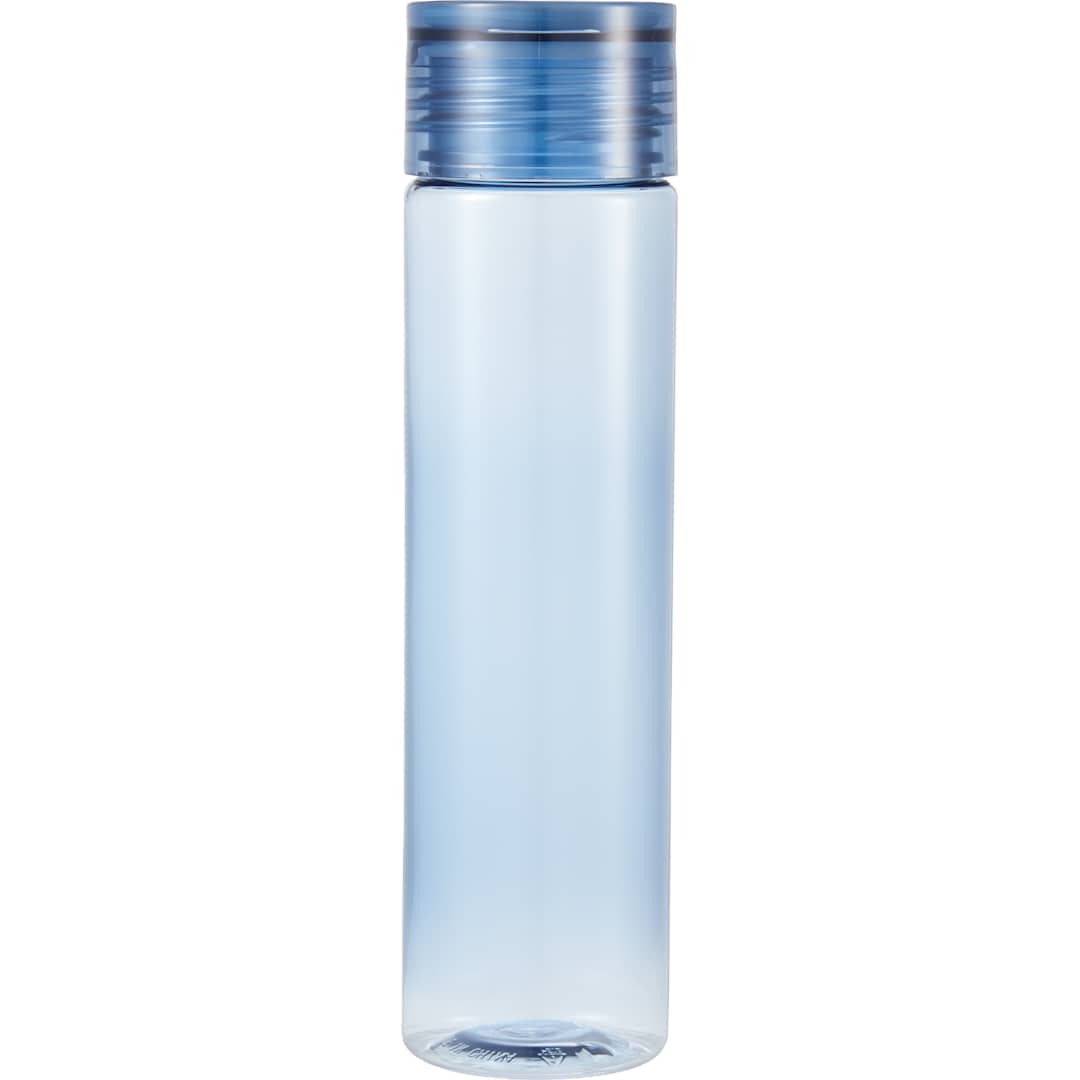 Front View of Grey Skinny Mini Recycled RPET Bottle 10oz plain
