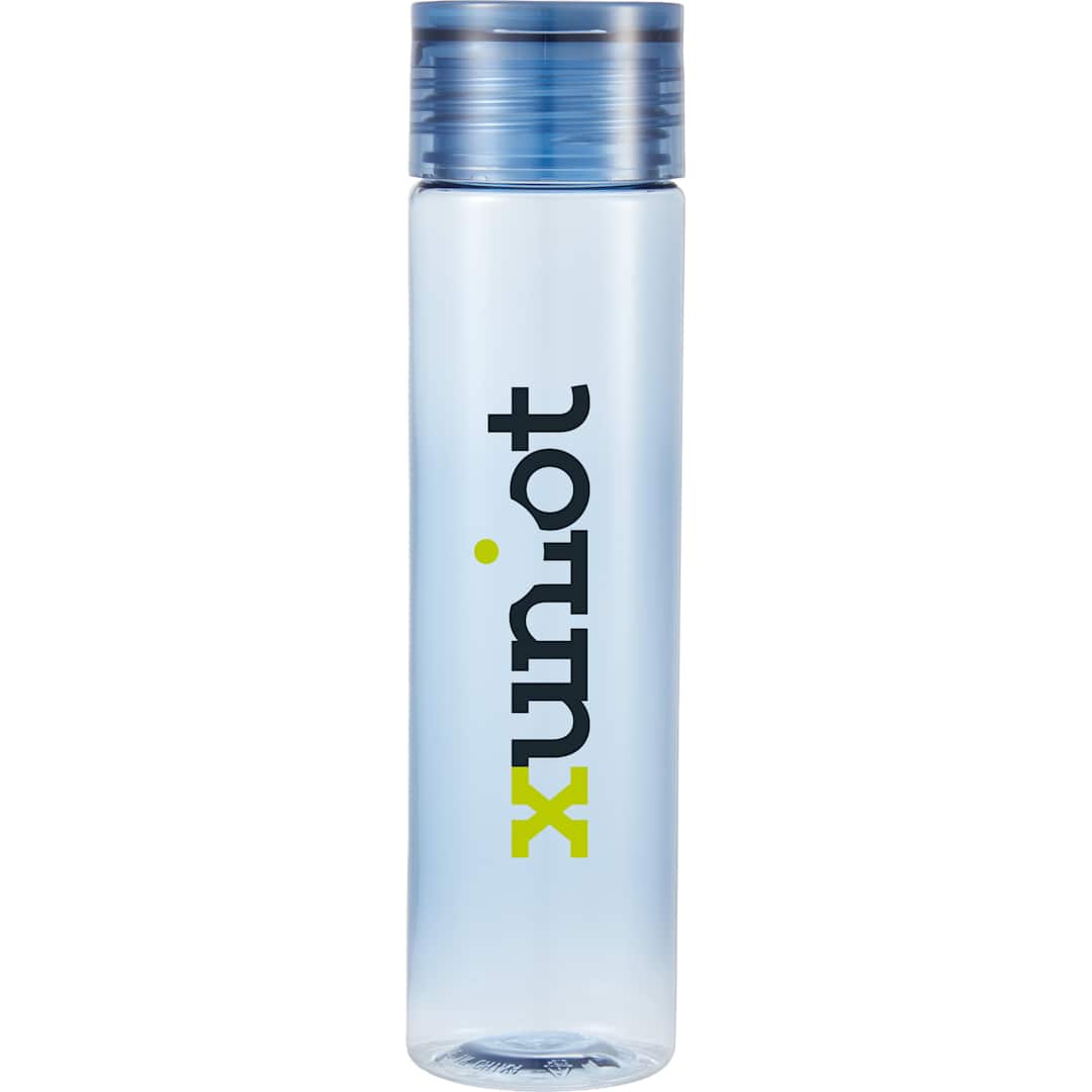 Front View of Grey Skinny Mini Recycled RPET Bottle 10oz