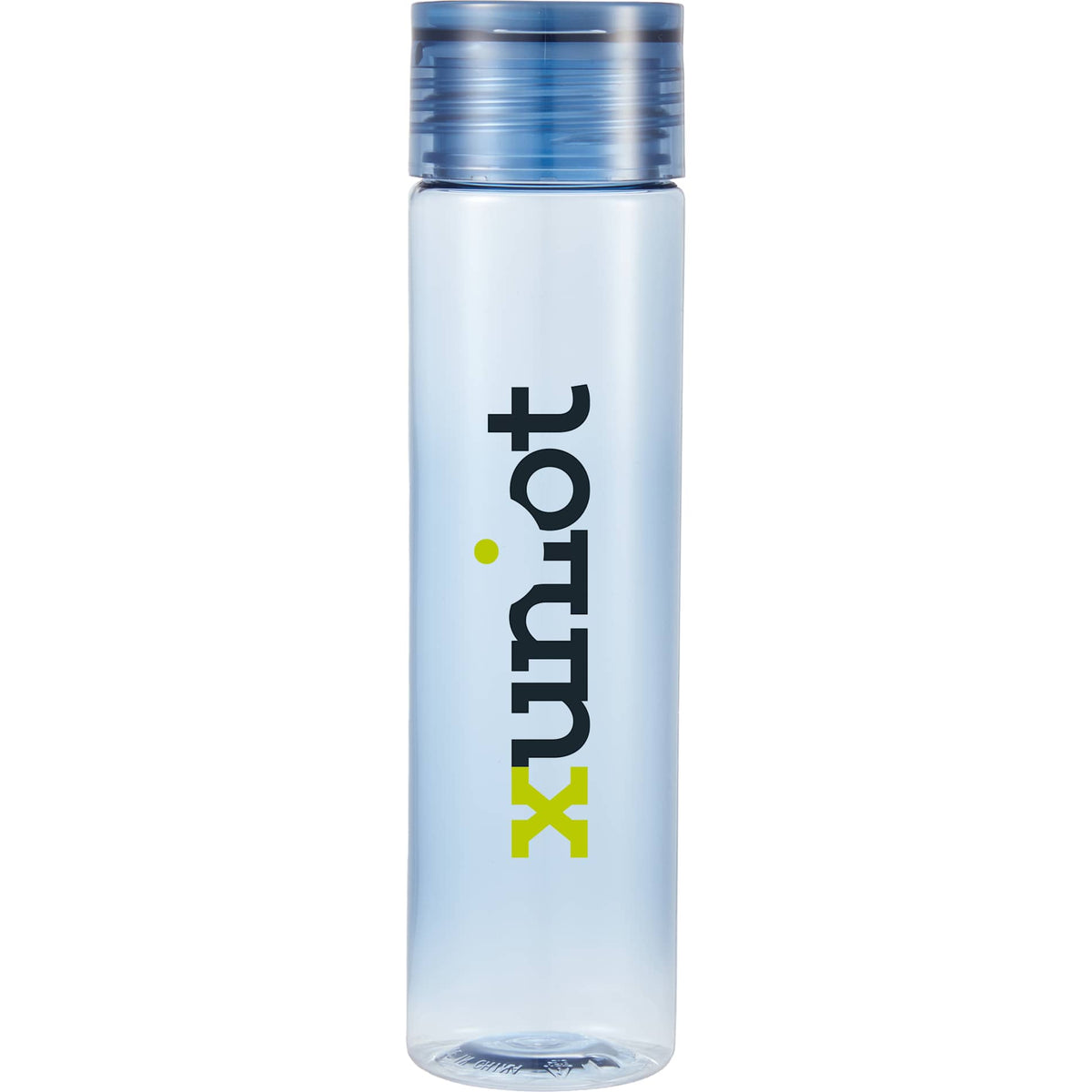 Front View of Grey Skinny Mini Recycled RPET Bottle 10oz