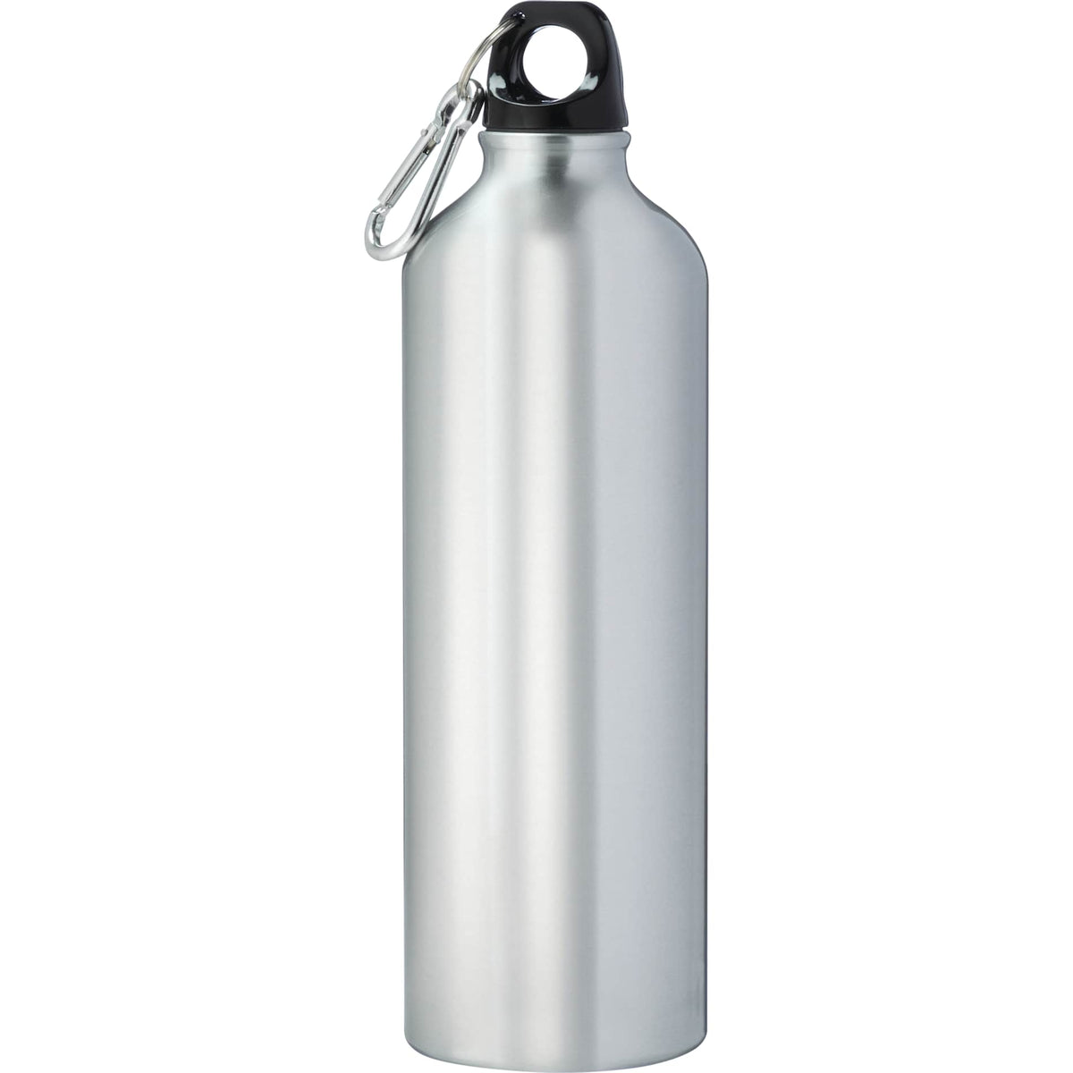 Front View of Silver Pacific 26oz Aluminum Sports Bottle plain