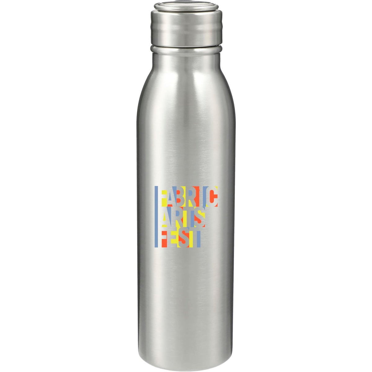 Front View of Silver Vida 24oz Stainless Steel Bottle