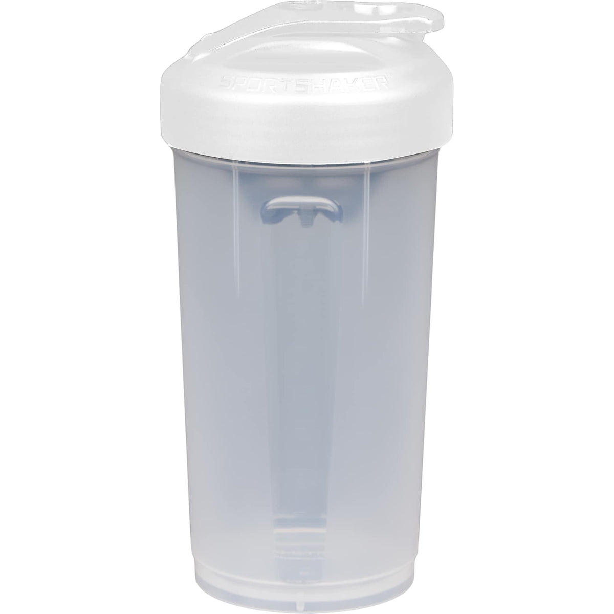 Front View of White Sports Shaker 24 oz plain