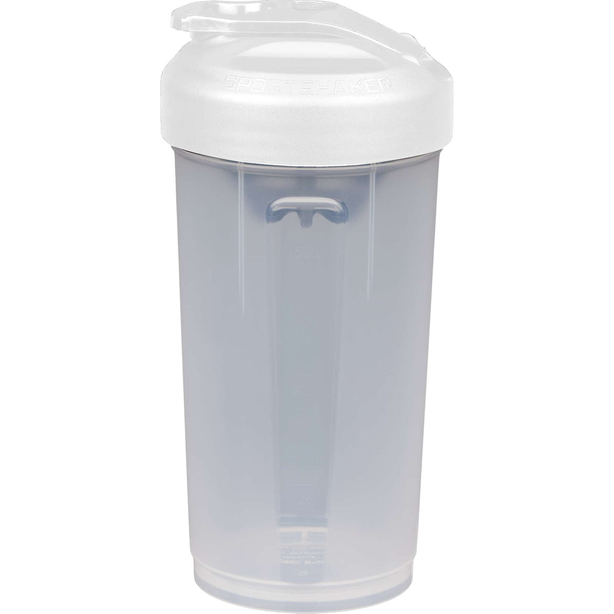 Front View of White Sports Shaker 24 oz plain