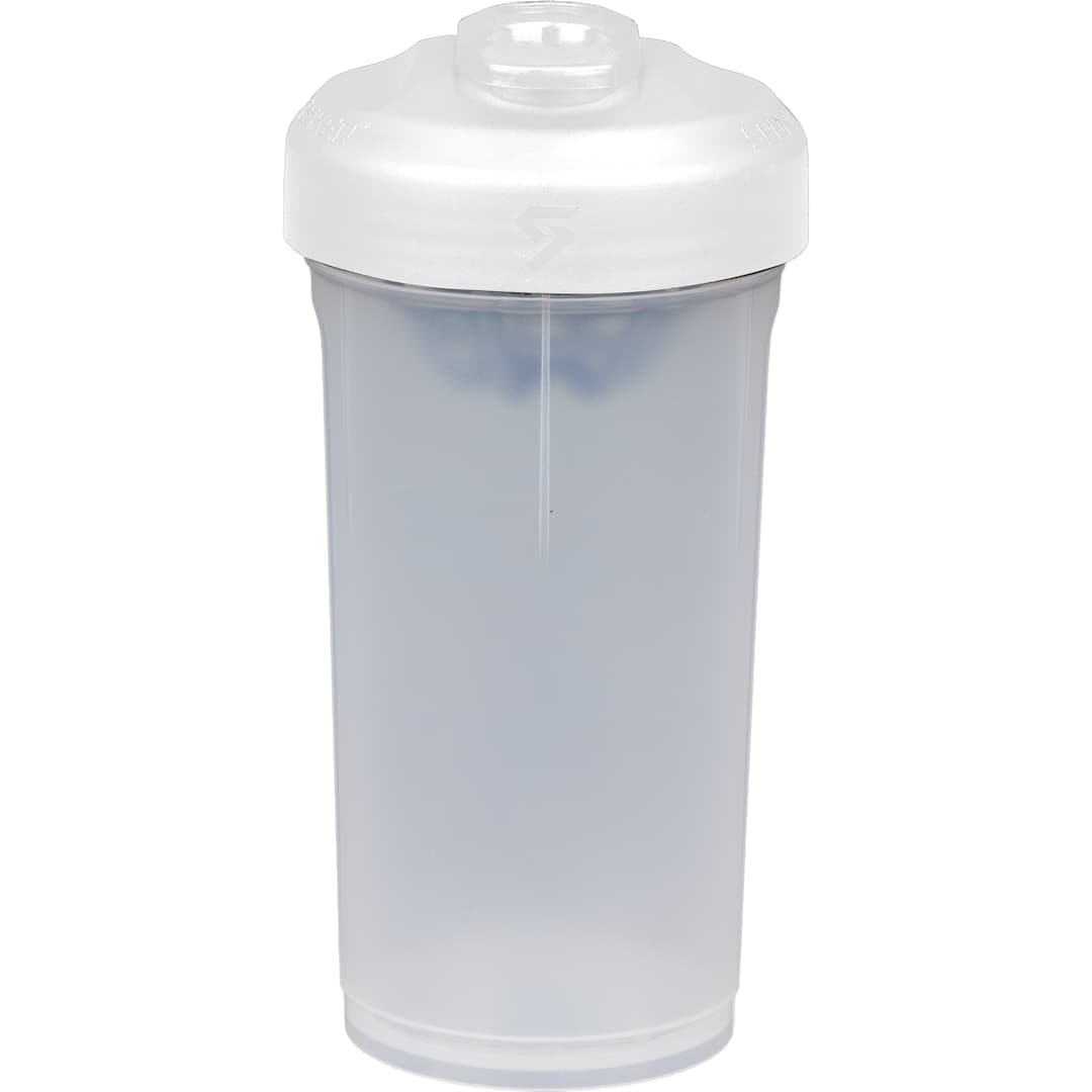 Front View of White Sports Shaker 24 oz plain