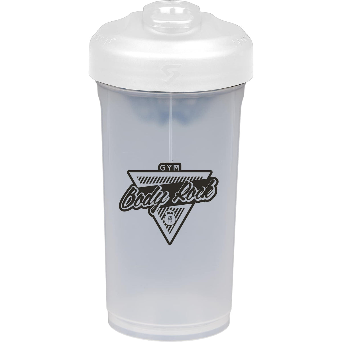 Front View of White Sports Shaker 24 oz