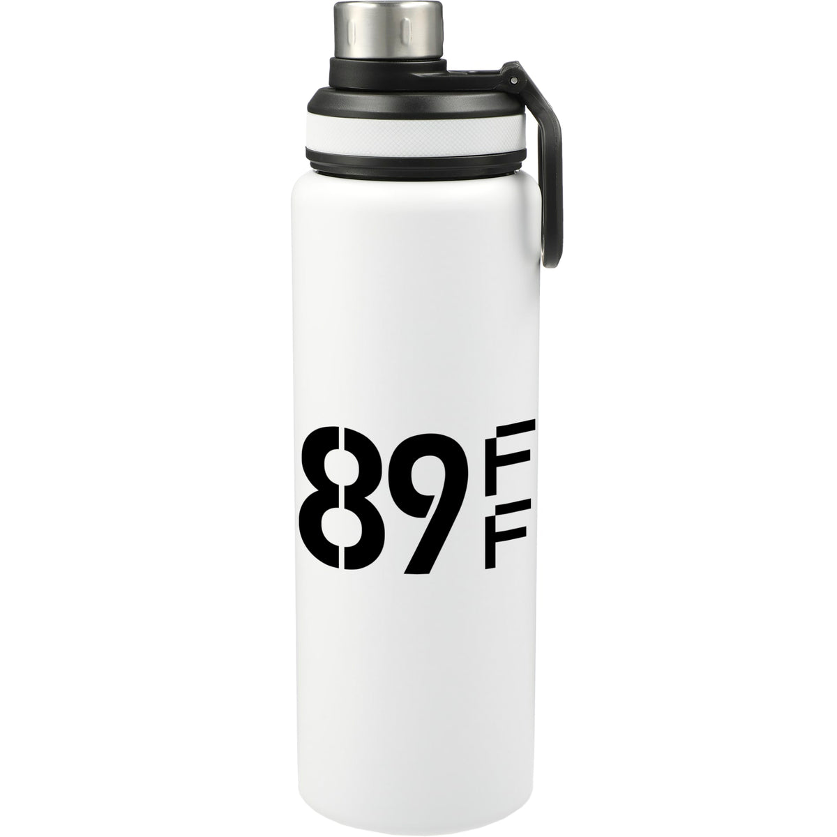 Front View of White Vasco 32oz Stainless Steel Bottle