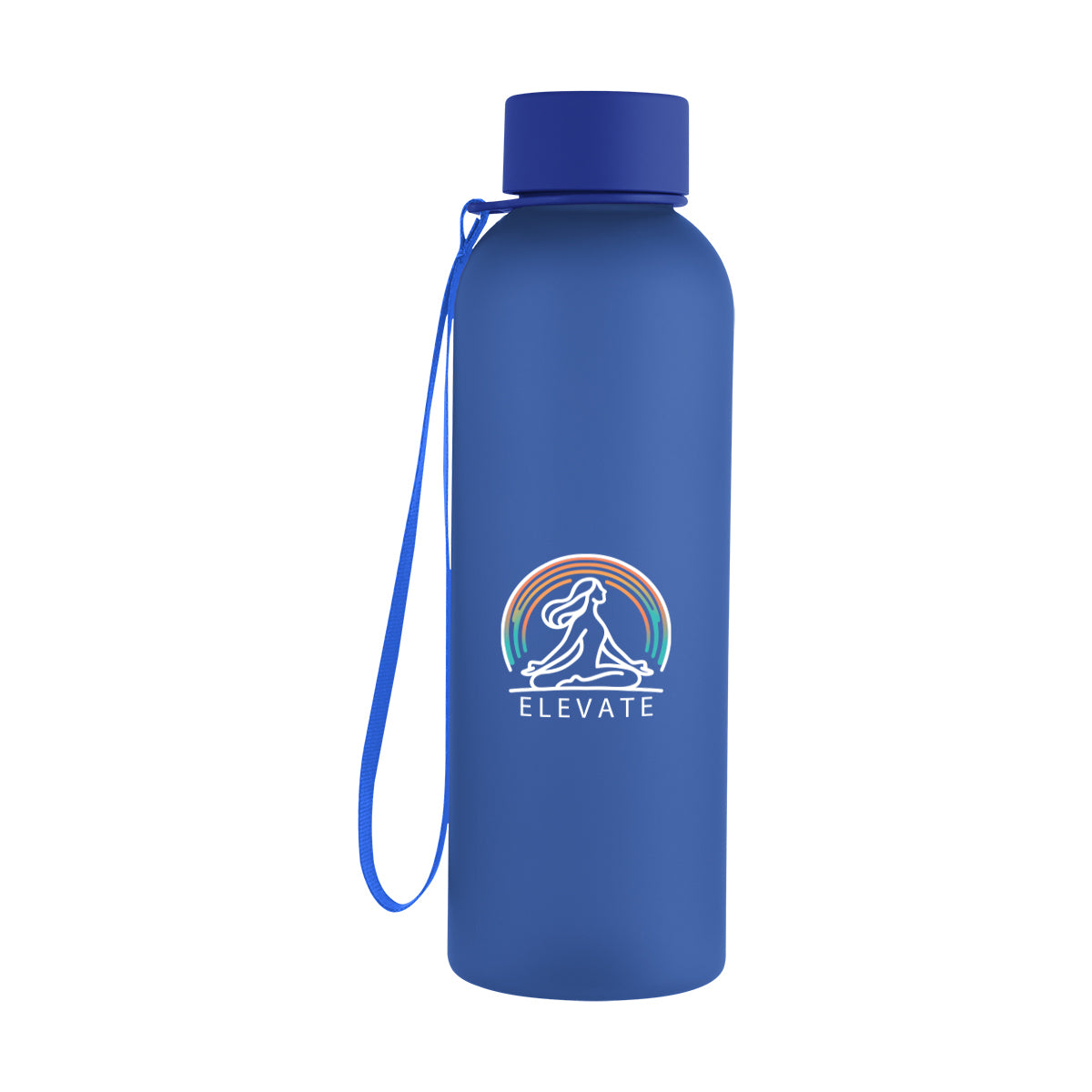 FROST BLUE 20 Oz. Morgan rPET Rubberized Bottle With Carry Strap  grouped
