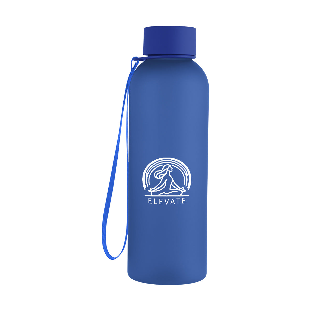 FROST BLUE 20 Oz. Morgan rPET Rubberized Bottle With Carry Strap  grouped
