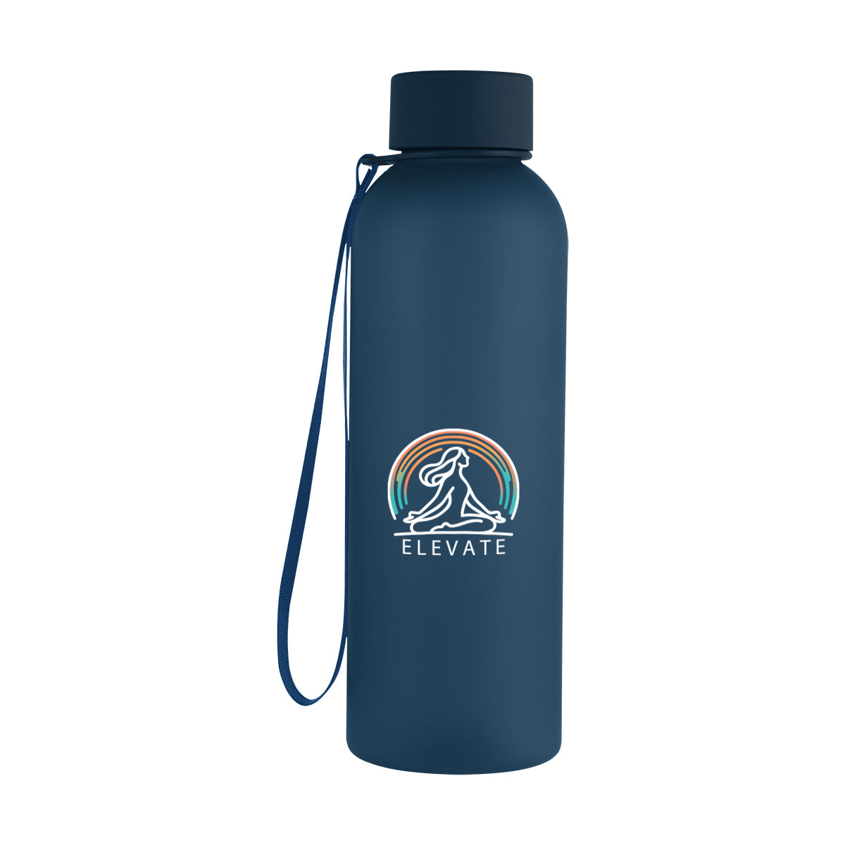 FROST NAVY 20 Oz. Morgan rPET Rubberized Bottle With Carry Strap  grouped