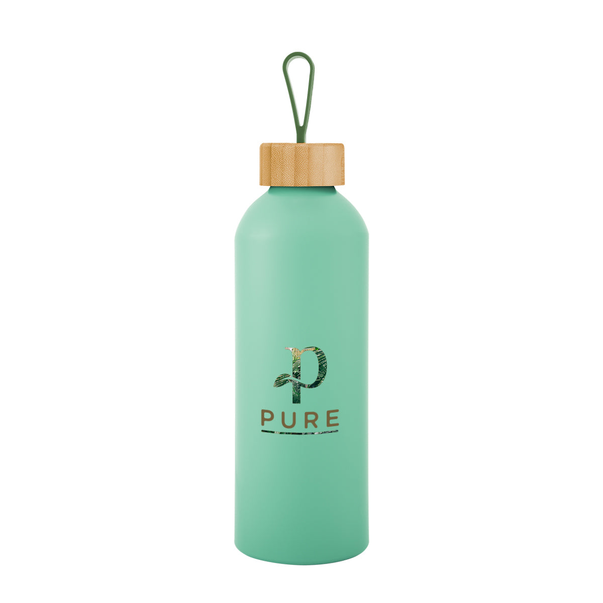 JADE 25 Oz. Blaire Recycled Aluminum Bottle With Bamboo Lid And Carry Handle  grouped