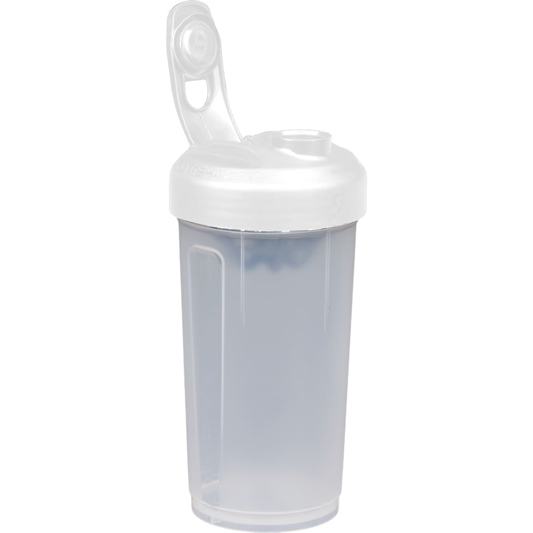 Left View of White Sports Shaker 24 oz