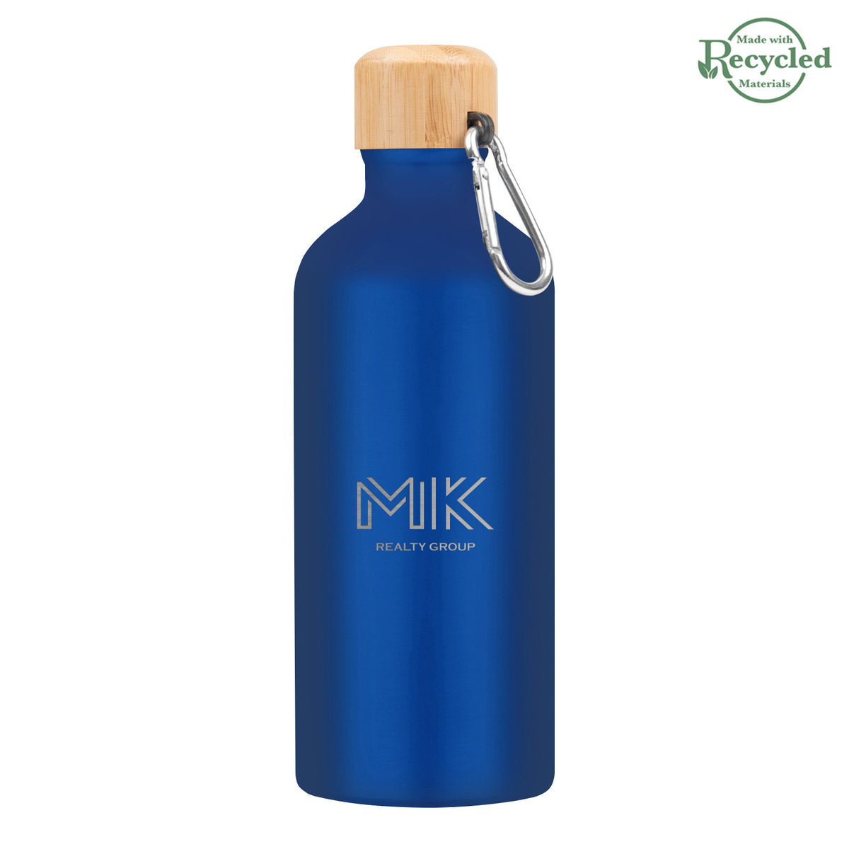 METALLIC BLUE 20 Oz. Aluminum Tundra Bike Bottle With Bamboo Lid  grouped